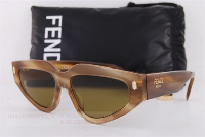 Brand New FENDI Sunglasses FE 40163U 59E Horn/Brown For Women | eBay