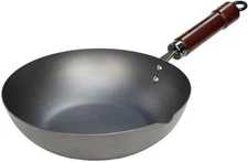 River Light Iron Stir-Fry Pot Kiwame Japan 28cm IH Compatible Wok made in Japan