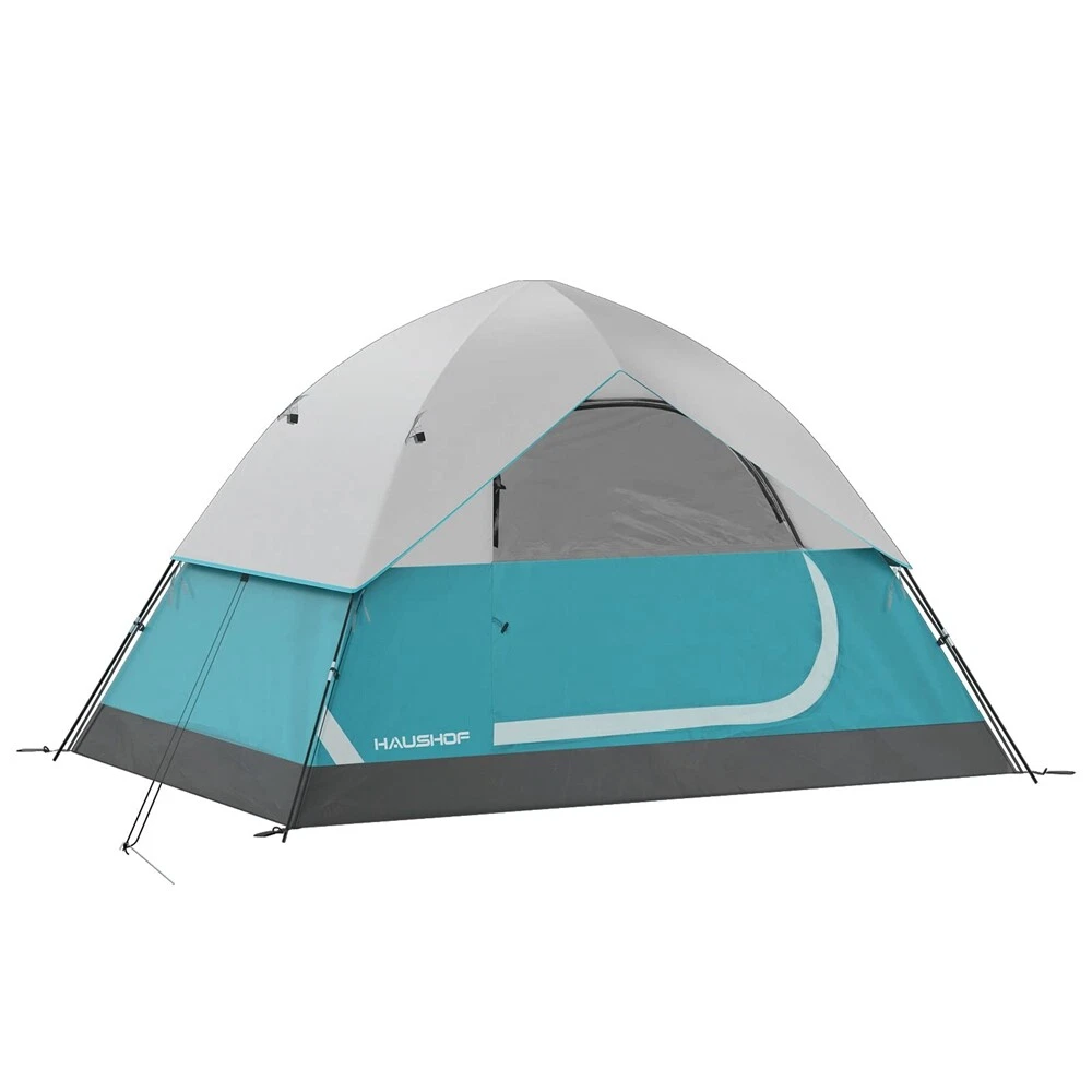 HAUSHOF 2-Person Portable Dome Tent Removable Rain-Fly Easy Set Up Camping Tents