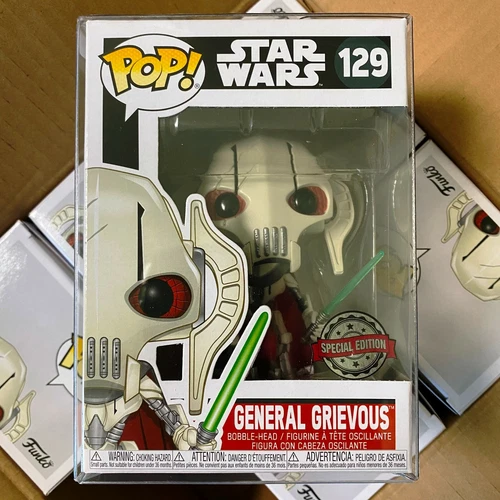 Funko Pop Star Wars : General Grievous #129 Special Edition w/Pop Protector MINT