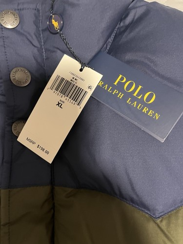 POLO RALPH LAUREN Vest Mens XL Green Down Puffer Jacket Snap Full-Zip Outdoor - Picture 6 of 17