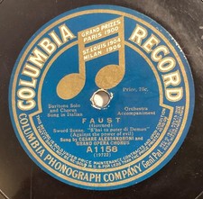 Cesare Alessandroni 78 rpm Columbia A1158: Faust-S?hai tu poter/CESARE FORMICHI