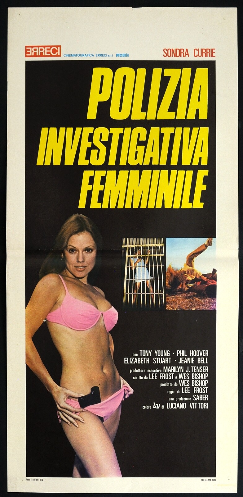 Locandina originale film Polizia investigativa femminile (1974) - Regia di Lee Frost