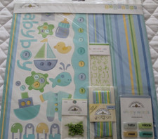 Doodlebug Designs "Lets Kit Together" Baby Boy " 12" x 12" Collection Retired