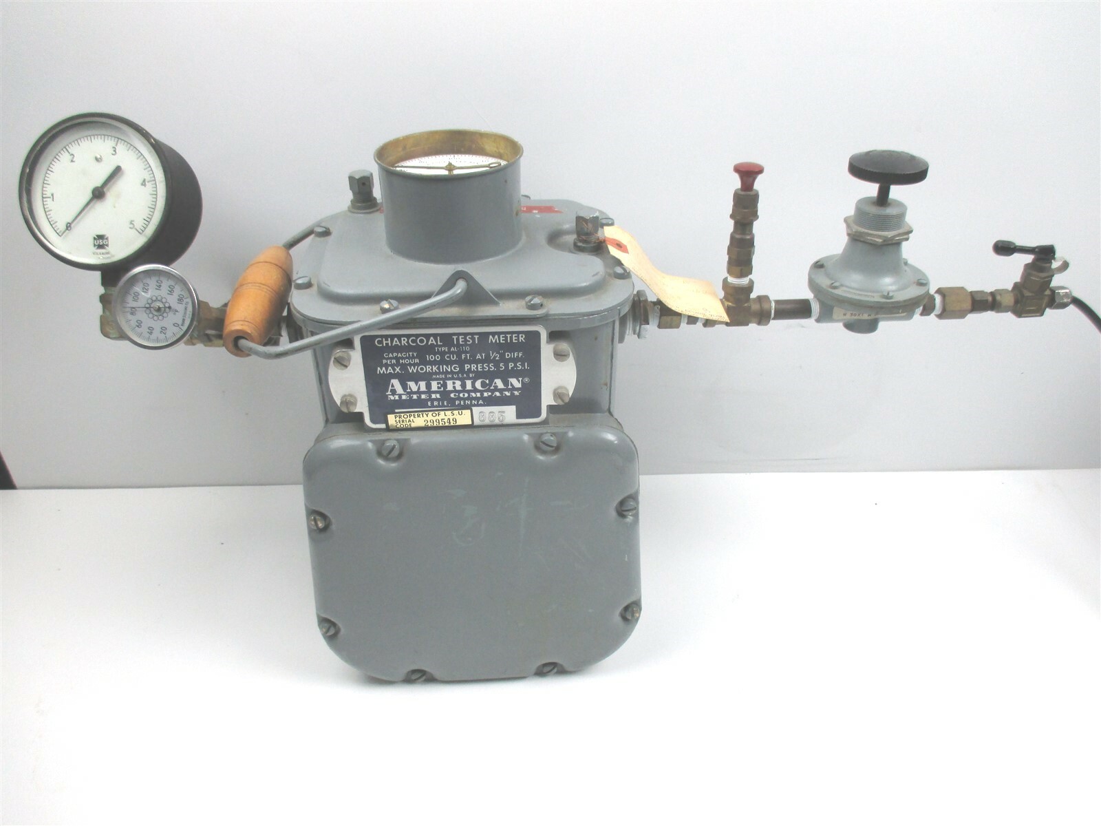 Charcoal Test Meter AMC American Meter Company Type AL-110 Vintage Unit