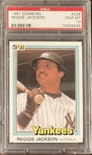 1981 DONRUSS #228 REGGIE JACKSON YANKEES HOF PSA 10