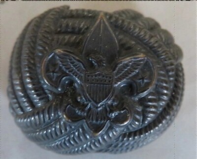 Vintage Boy Scout Neckerchief Eagle Crest Scarf Slide