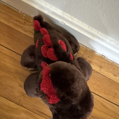 GANZ Webkinz CoCoa Dinosaur 8" Plush Stuffed Animal Brown Red No Code Valentines - Picture 8 of 16