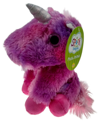 Unicorn Spark Create Imagine Sparkly Bright Eye Hot Pink Plush Toy Rainbow Soft 