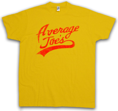 AVERAGE JOE'S GYMNASIUM II T-SHIRT Gym Fitness Dodgeball Symbol Logo Sign Team