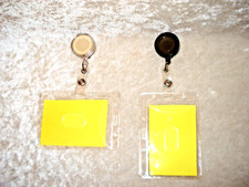 2-in-1 Badge Holder With Round Retractable Reel and Metal Clip for ID Card