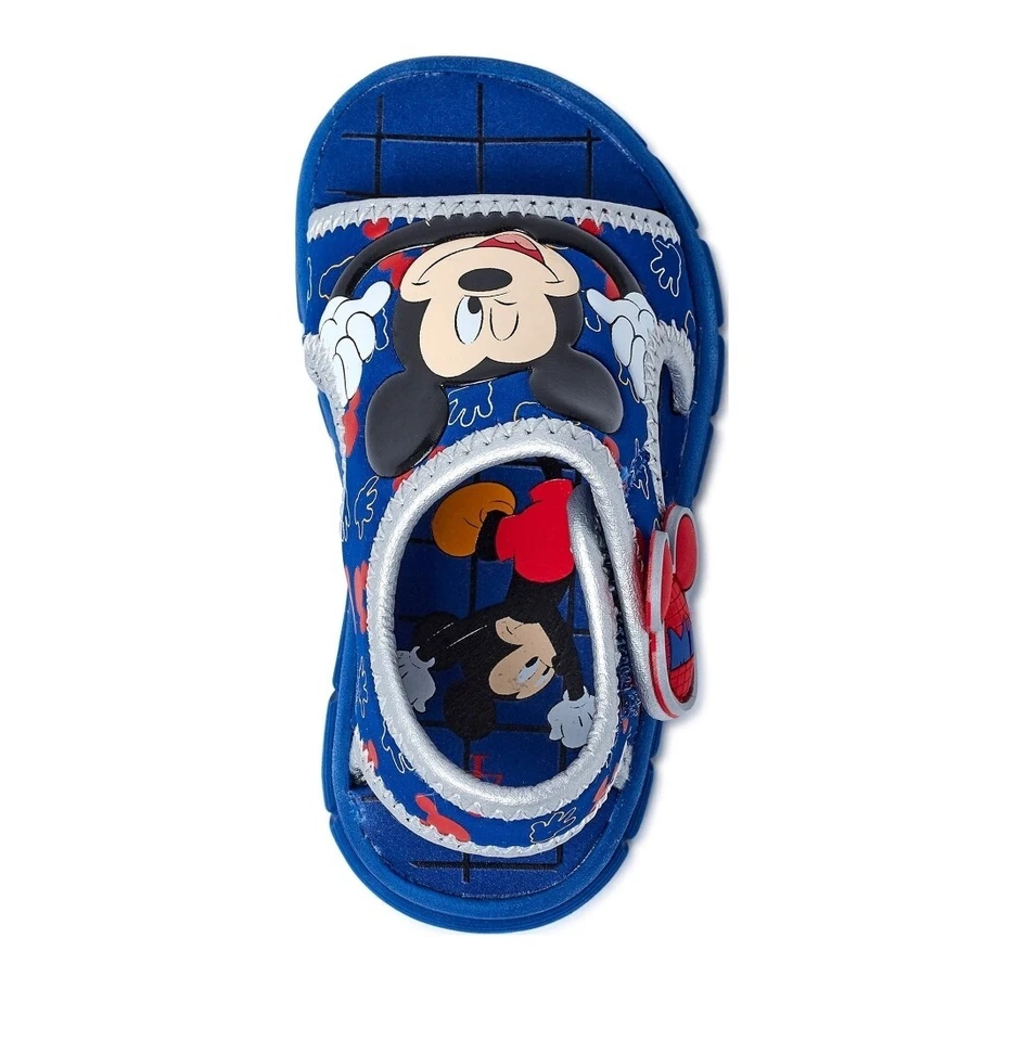 Mickey Mouse Azul Sandalia/Nación Maravilla Bebé Niño Zapatillas de Lona Sin Cordones talla 3. Foto 3 de 4