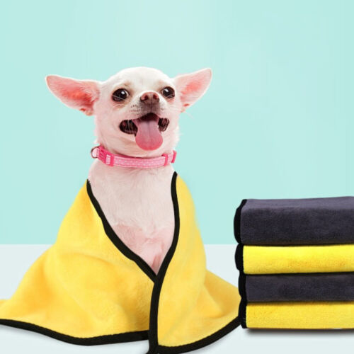  Serviette absorbante pour animaux de compagnie à séchage rapide robe chiot fournitures de bain - Photo 1 sur 12