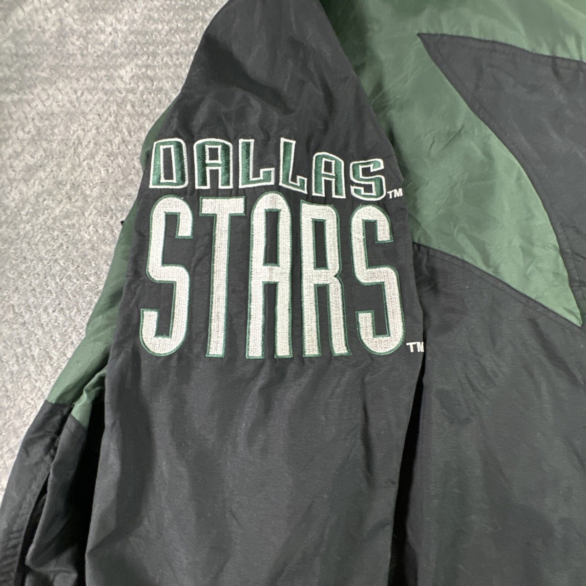 Dallas Stars Logo Athletic Shark Tooth Green Black Lightweight