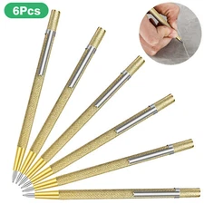 6 PCS Tungsten Carbide Tip Scriber Pen Metal Glass Engraving Mark Scribe Tool