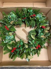 NEW Restoration Hardware Magnolia  Holly Berry 30" Christmas Winter Wreath NIB