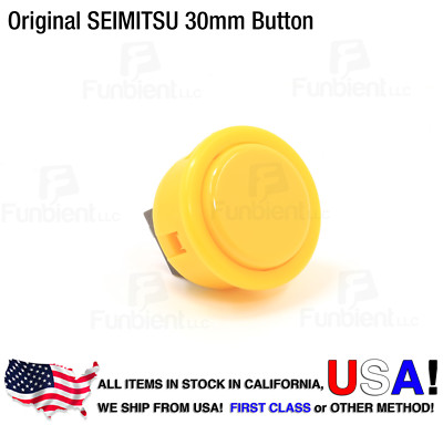 SEIMITSU Original PS-14-G Yellow Push Button JAMMA guitar killswitch