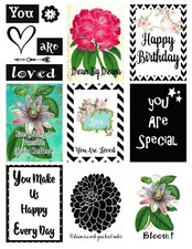 junk journal tag kit, mixed media cards, 9 junk journal cards, gift tags, cards