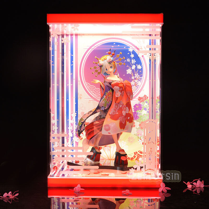 Re:Life in a Different World From Zero Rem Oiran Dochu Display Box con LED