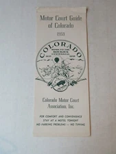 Motor Court Guide of Colorado 1959 brochure