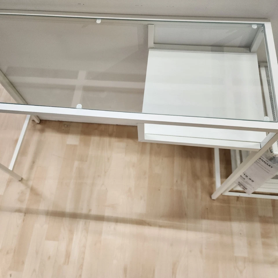 IKEA VITTSJO Mesa Portátil, Blanco/Vidrio 39 3/8x14 1/8" Totalmente NUEVA, Envío RÁPIDO Foto 3 de 3