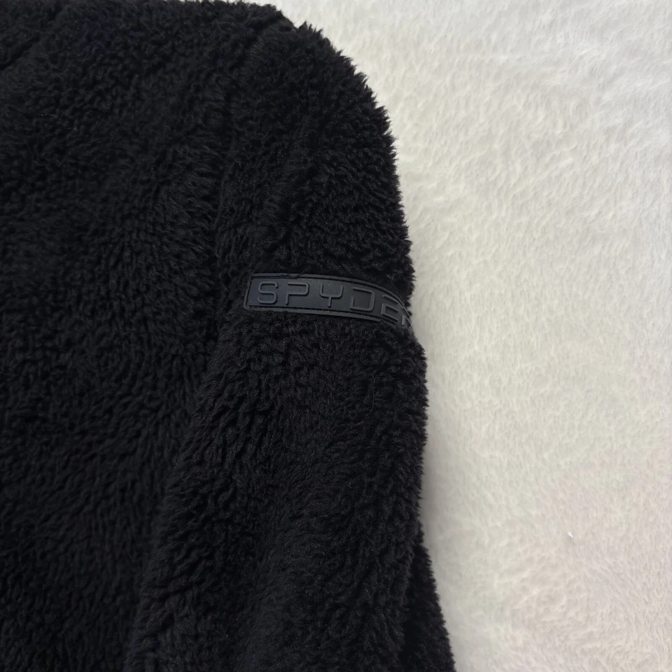 Chaqueta Spyder Mujer Pequeña Negra Anorak Polar Con Capucha Deporte Activo Esquí Senderismo Foto 3 de 4