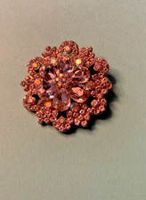 Large AB Rhinestones Jeweled Button Aurora Borealis 38mm 1.5 Inches