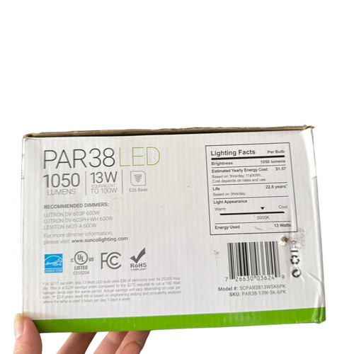 PAR38 LED Flood Light Outdoor Bulb, Waterproof Bright Dimmable, 6000K Daylight 9 - Picture 4 of 8