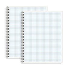 Large Graph Ruled Wirebound Spiral Notebook, 8.5 x 11 Inches, 4 X 4 Quad Rule...