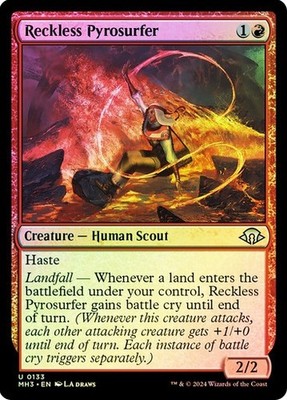 NM Foil Reckless Pyrosurfer, MTG, Modern Horizons 3, Magic the Gathering, 133