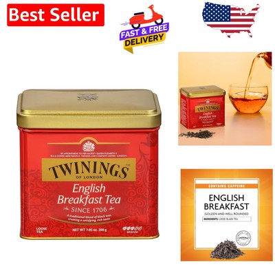 Discover Richness in Every Sip with English Breakfast Loose Tea Tin - 7.05 Ounce