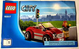 LEGO City Flatbed Truck (60017) - 100% Complete w/ Manual & Minifigs *RETIRED*