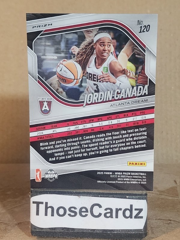 2025 Panini Prizm WNBA Green Prizm #120 Jordin Canada view 2