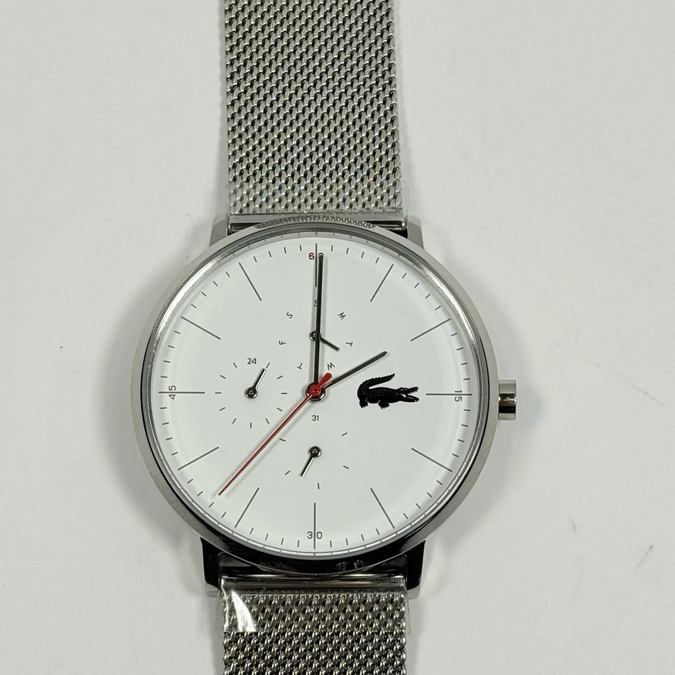 Мужские часы Lacoste Moon 2011025 многофункциональный циферблат с сетчатым ремешком из нержавеющей стали - Изображение 3 из 4