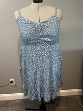 New Torrid Blue Floral Dress Size 3 22 24 Summer