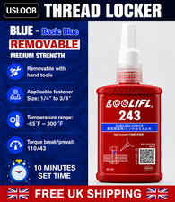Thread Lock 243 10ml 50ml 250ml Medium Strength Oil Tolerant Bolt Tite Tube