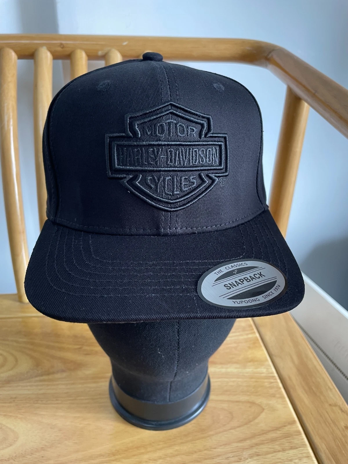 Harley-Davidson Motorcycle Racing Adjustable Curved Brim Baseball Cap Hat Black