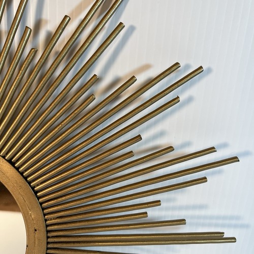 Atomic Gold Burst Sunburst Starburst Spiegel Wandbild 14" brüniertes Eisen - Bild 3 von 11