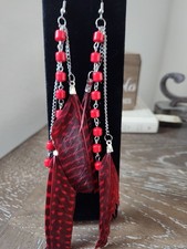 Women's Earrings Long Feathers