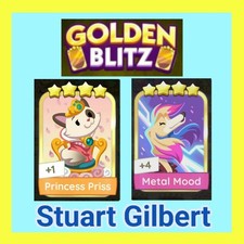 🚀Monopoly-Go golden blitz 🚀1 x Princess Priss 🚀1 x Metal Mood🚀 instaant send