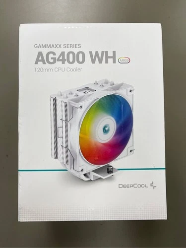 DeepCool AG400 WH ARGB Single-Tower CPU Cooler 120mm Static ARGB Fan Direct-To