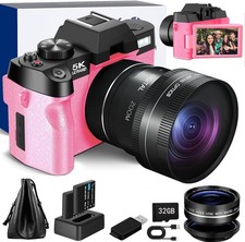 Digital Camera 5K 48MP 16X WIFI 32GB TF Microphone for YouTube tested working