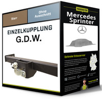 Starre AnhäNgerkupplung für Mercedes Sprinter 00-06 Kasten/Kombi/Bus G.D.W. NEU