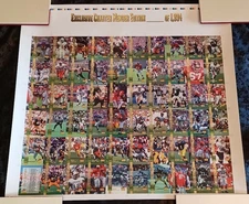 1994 NFL Football Signature Rookies Uncut Card Sheet Set - RARE