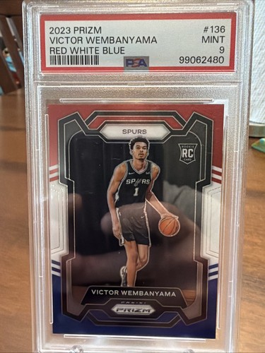 2023 Panini Prizm Victor Wembanyama Red White Blue Rookie RC 136 SP CLEAN - Picture 1 of 5