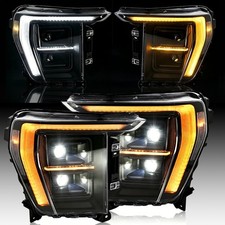 Pair For 2021-2023 Ford F150 Xl Xlt Led Projector Headlight Assembly Fit Halogen