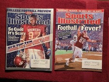 Vintage Lot of (2) Sports Illustrated Magazines Oklahoma Sooners. 2002. Aug Oct