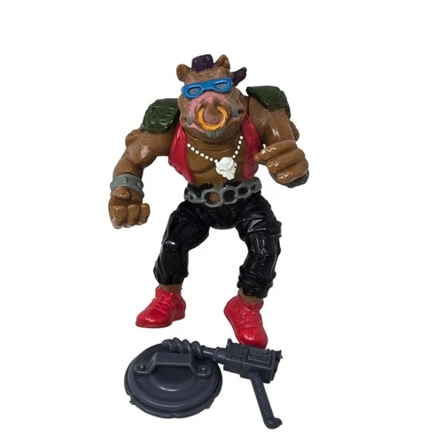 BEBOP 1988 Vintage TMNT Soft Head Action Figure Playmates Missing Knive READ