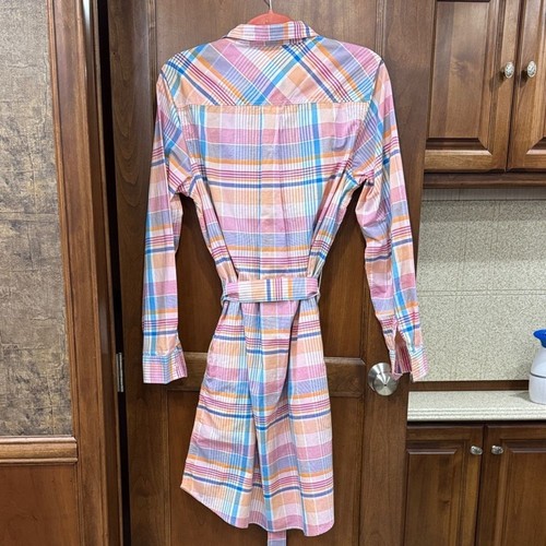 Lands' End mehrfarbig kariertes Langarmkleid Medium - Bild 3 von 7