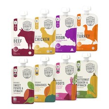 6 Months Organic Baby Food Pouches - 5g Protein Nutrient-Packed Baby Puree P...